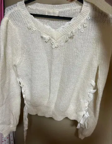 로디스포토 비쥬 벨로아 리본 포함 니트