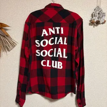 Anti social club 플란넬 셔츠
