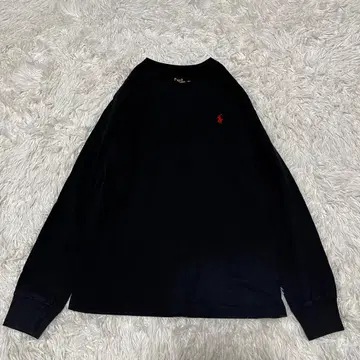 랄프 로렌 블랙 롱티 포니 자수 사이즈 L 아메카지