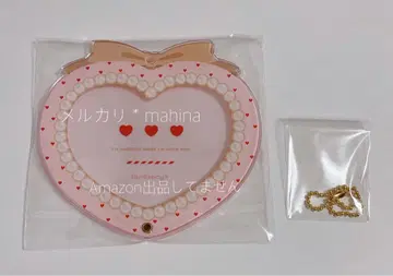 후쿠야 펄 하트 아크릴 프레임 핑크 fanfancy+