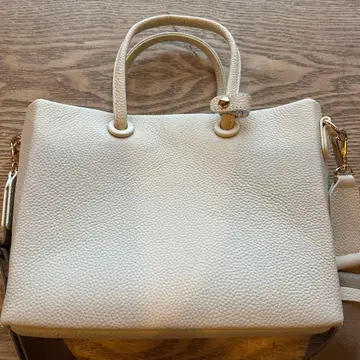 시마무라 신진 공방 콜라보 화이트 숄더 스트랩 포함