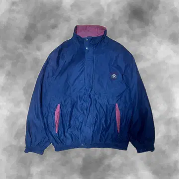 네이비 레드 나일론 자켓 아우터 빈티지