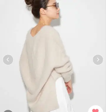 퍼 V 슬릿 풀오버 니트 Plage