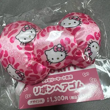 새상품 kitty 헬로키티 리본 머리끈 핑크 A 훼미리마트