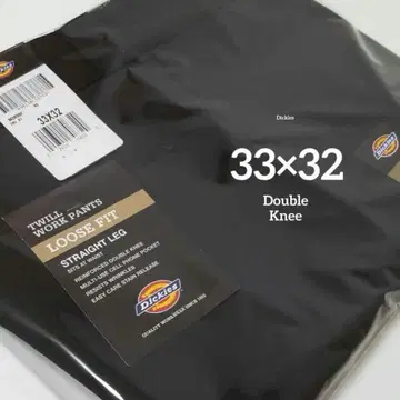 33 x 32 [ 새상품 미사용 ] 디키즈 더블니 85283 BLACK