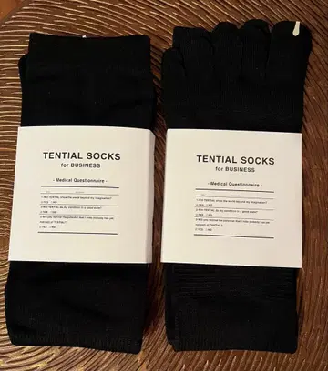 TENTIAL 비즈니스 삭스 블랙 5손가락 탈취기능부 2세트