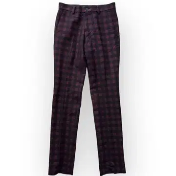 미사용 Paul Smith 폴스미스 울 팬츠 블랙 레드 M