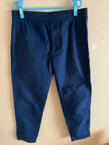 LACOSTE 네이비 와이드 팬츠 이지 팬츠