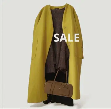 특가 타임세일 새상품 노카라 코트 울 라이크