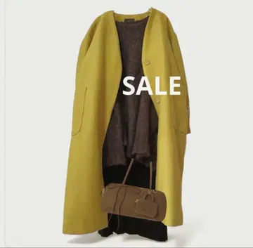 특가 타임세일 새상품 노카라 코트 울 라이크