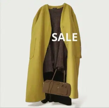 특가 타임세일 새상품 노카라 코트 울 라이크