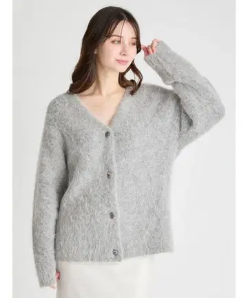 CELFORD 25AW 새상품급 스파클 미디 기장 가디건 그레이