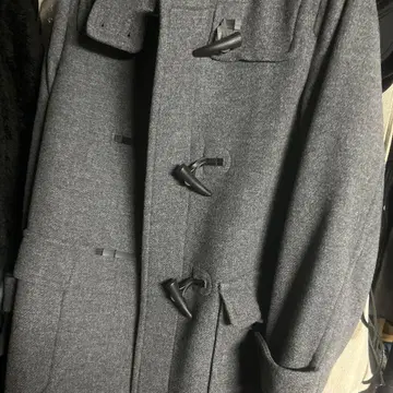 [무인양품] 재생 울 혼방 더플 코트 남녀 공용 L 그레이쉬 브라운