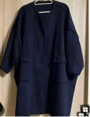 [ 새상품급 ] 미즈이로 인드 쿨넥 와이드 코트