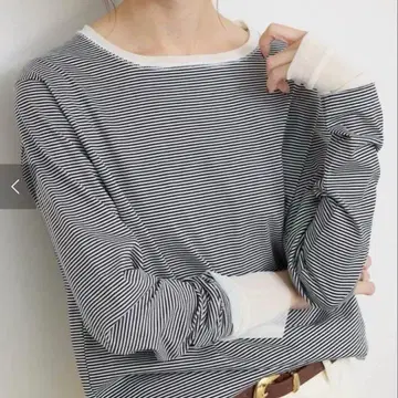 SLOBE IENA 티셔츠 레이어드 슬리브 롱 TEE