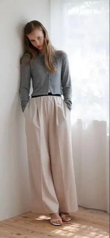 pois 이지 와이드 팬츠 핑크