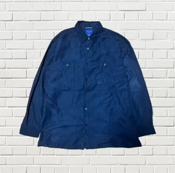 TRUST 블랙 긴팔 셔츠 포켓 부착 빈티지