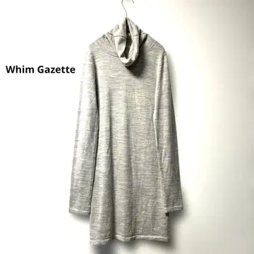 Whim Gazette 터틀 니트 울 라이트 그레이 새상품급