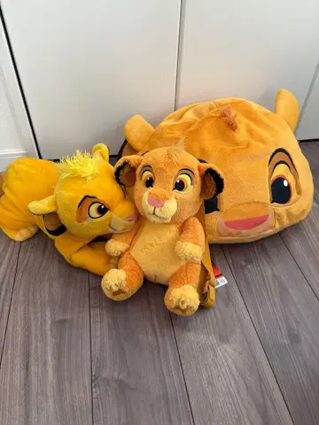 라이온 킹 3종 세트 (봉제 인형/백팩 택 포함/쿠션)