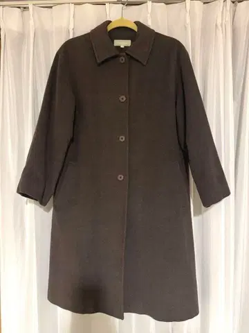 캘빈클라인 Calvin Klein 캐시미어 롱 코트 브라운