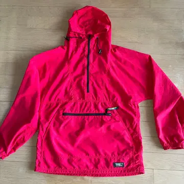 L.L.Bean 레드 풀오버 나일론 자켓