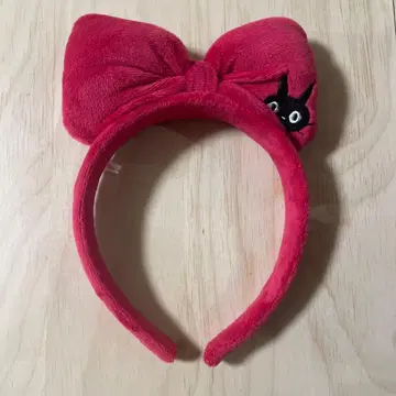 마녀 배달부 키키 키키의 빨간색 리본 머리띠 지지 자수