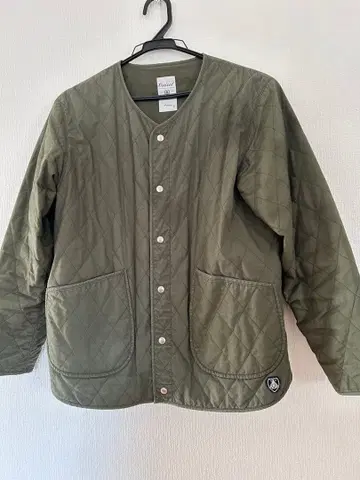 ORCIVAL 퀼팅 노카라 자켓 카키 2