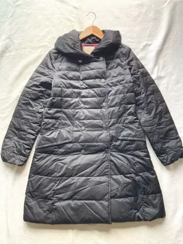 자유구 더블 다운 코트 블랙 사이즈 40 다운 90 페더 10