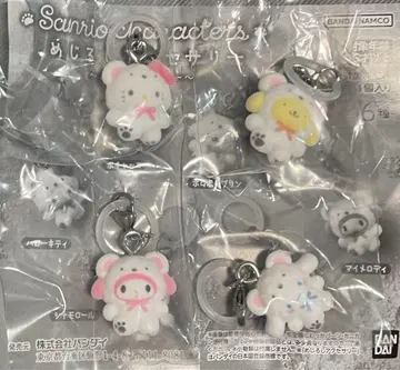 산리오 캐릭터즈 메지루시 액세서리 후와후와 스노우 가챠 캡슐