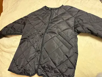 블랙 퀼팅 자켓 단추식