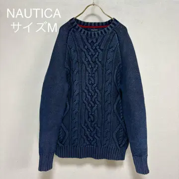 새상품급 NAUTICA 코튼 네이비 케이블 니트 스웨터 M 사이즈