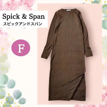 정가 1.6만 Spick & Span 리브 롱 원피스 울 혼방 372