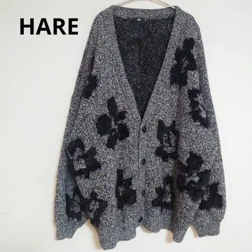 HARE 플라워 샤기 모티브 가디건