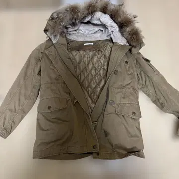 LOWRYS FARM 카키 모즈 코트 M 사이즈