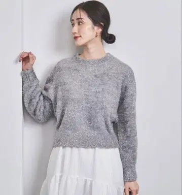 UNITED ARROWS 유나이티드 애로우즈 글리터 크루 니트