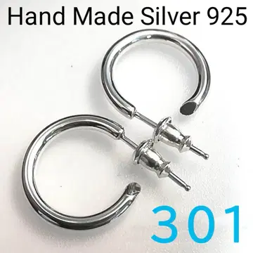 2.5x18mm 양쪽 핸드메이드 925 후프 귀걸이 (301 사이즈)