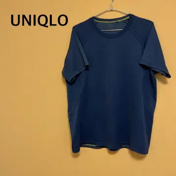 [ UNIQLO ] 남성용/반팔T셔츠/셔츠/블루/파랑/심플/무지