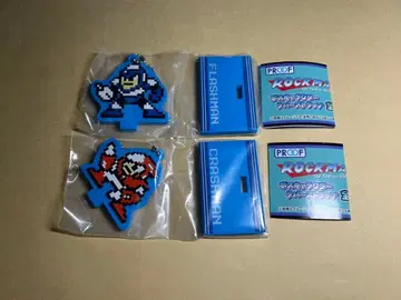 록맨 2 플래시맨 크러쉬맨 러버 스트랩 보스 캐릭터