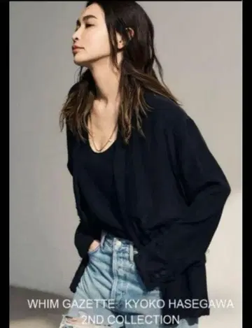 윔 가젯 하세가와 쿄코 콜라보 실크 탱크탑 풀오버