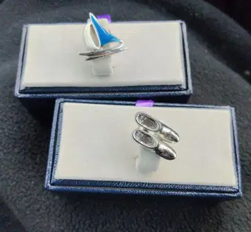 일본제 KEITH 라펠핀 브로치 요트 부츠 리본 2개 묶음 판매