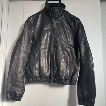 Urban Research 블랙 램 가죽 자켓