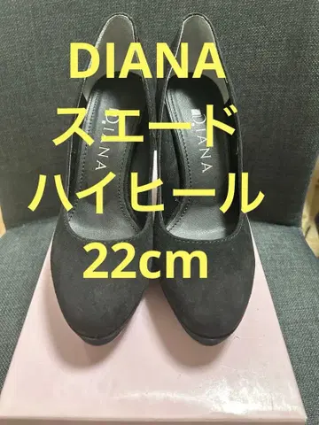 [ 새상품급 ] DIANA 다이애나 스웨이드 하이힐 펌프스 블랙 22cm
