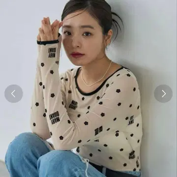 MARY QUANT 시스루 긴팔 상의