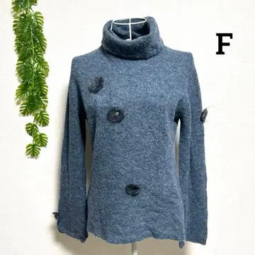 포이 바이크 리츠이아 F 터틀넥 스웨터 블루 이탈리아제