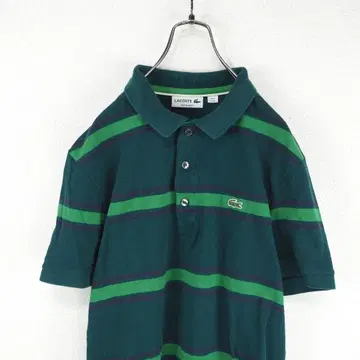 G8421*LACOSTE 라코스테 원 포인트 반팔 피케 셔츠 그린