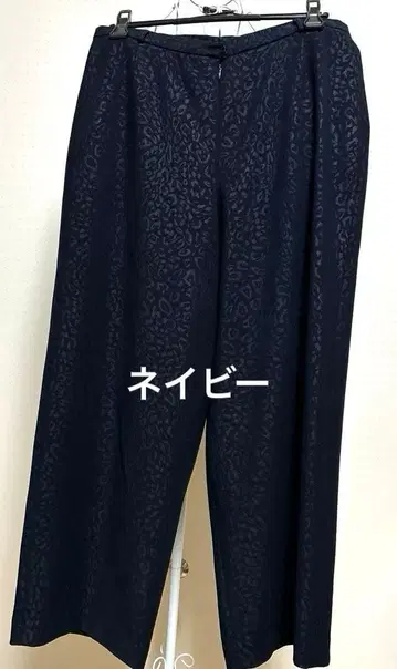 이타리야 레오파드 무늬 와이드 팬츠 다크 네이비 13호