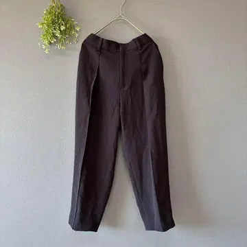 반두 옥테이블 [M] 고급 쿨 센터 프레스 크롭 기장 슬랙스