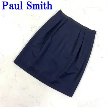 폴스미스 미디 스커트 울 안감 있음 네이비 40 C1896