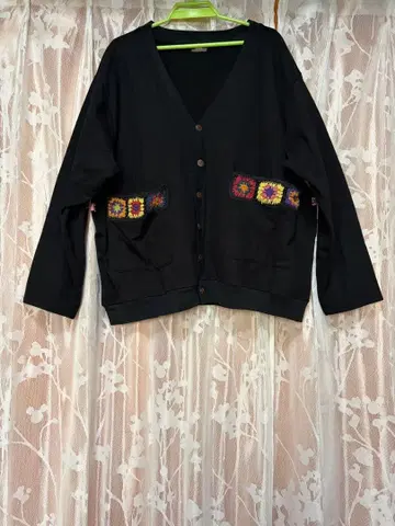 동양 잡화 고아 크로셰 가디건 속기모