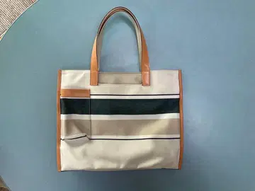 sunbrella 토트백 베이지/다크 그린